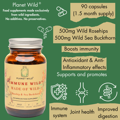 “Immune Wild™| Wild Rosehips and Sea Buckthorn Formula for Extra Defence and Powerful Immune Support”