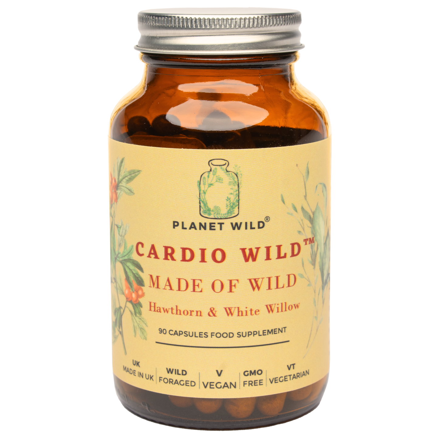 "Cardio Wild™| Wild Hawthorn and Willow Bark Formula for Optimal Heart Health & Blood Sugar Balance"